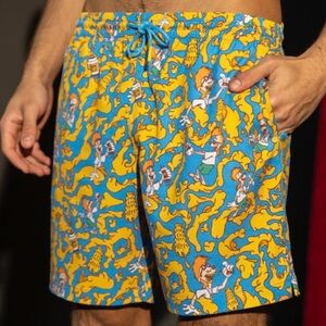 RSVLTS Hybrid Swim Shorts Disney‎ A Goofy Movie Chedda Whizzy Size Large Nwt